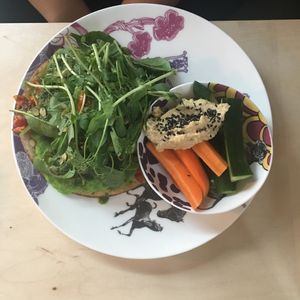 Flat bread at Oh my Goodness in Helsinki