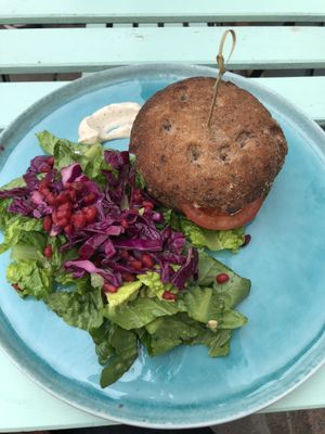 Burger at Oh my Goodness in Helsinki