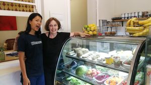 We had a raw coconut wrap at Raw + More Cafe in West Perth