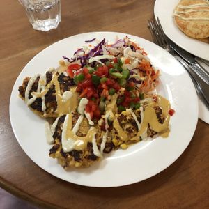 Corn fritters at Raw + More Cafe in West Perth