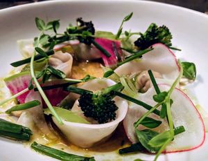 Broccoli and Artichoke Dumplings at Nix in New York City