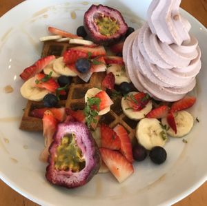 waffles at Sadhana Kitchen in Bondi Beach