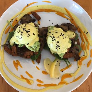 Eggs Benedict at Sadhana Kitchen in Bondi Beach