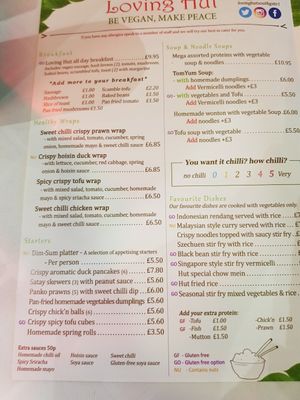 Menu at Loving Hut - Southgate in Crawley