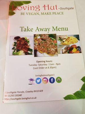 Menu at Loving Hut - Southgate in Crawley