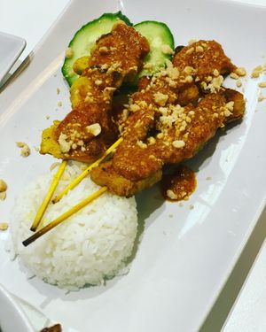 Satay sticks at Loving Hut - Southgate in Crawley