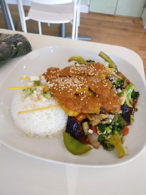 Vegan peanut skewers at Loving Hut - Southgate in Crawley