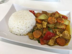 Satay mock-chicken curry! at Loving Hut - Southgate in Crawley