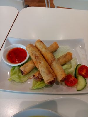 Vegan spring rolls at Loving Hut - Southgate in Crawley
