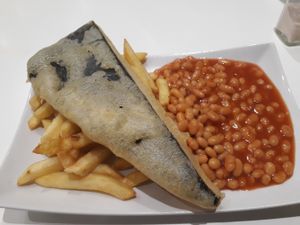 Tofish and chips at Loving Hut - Southgate in Crawley