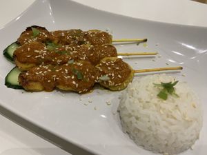 Satay with peanut sauce at Loving Hut - Southgate in Crawley