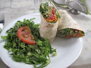 vegan Burritos :) at Distrato Cafe in Paros