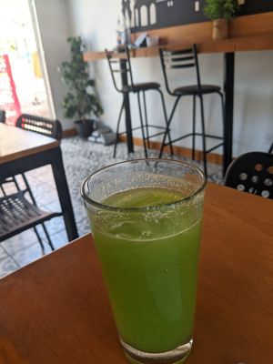 Cucumber water at Falafel Comida Israeli in Ensenada