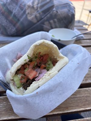 Falafel pick your toppings   at Falafel Comida Israeli in Ensenada
