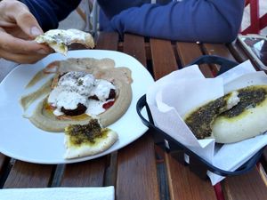 Hummus at Falafel Comida Israeli in Ensenada