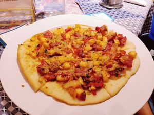 Pizza at Rebecca's Restaurant in Mahone Bay