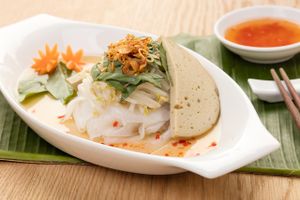 Sticky rice with vegan sausage  at Loving Hut Hoa Dang Express Food in Ho Chi Minh City