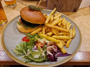Mushroom on soggy bread at Glen Nevis Restaurant in Fort William