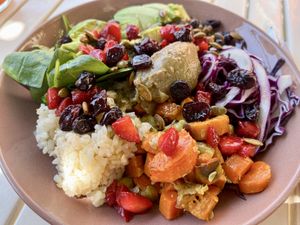 Buddha bowl  at Sa Ruta Verda in Mallorca