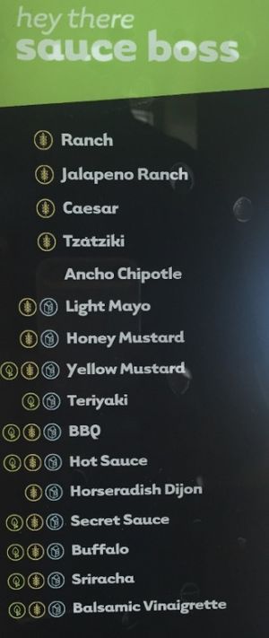 Sauces  at Pita Pit  in Columbus