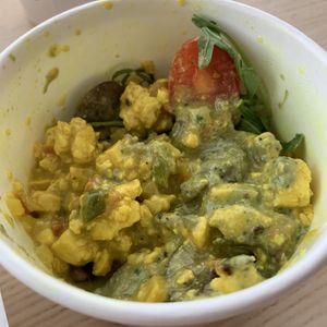 “Eggs“ at Holi Vegan Kitchen in North Miami Beach