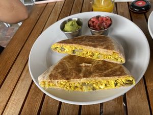 Vegan scramble crunch wrap at Holi Vegan Kitchen in North Miami Beach