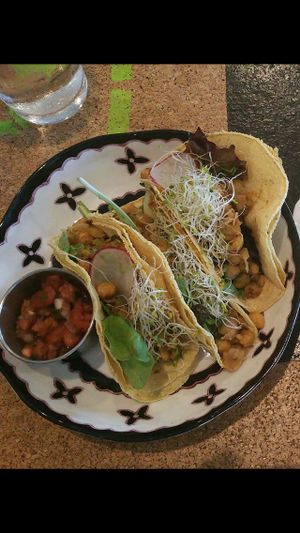 chickpea tacos  at Holi Vegan Kitchen in North Miami Beach