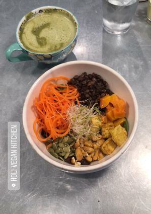 Holli sunset bowl at Holi Vegan Kitchen in North Miami Beach