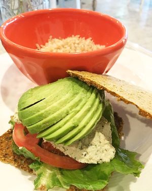 raw sandwich  at Holi Vegan Kitchen in North Miami Beach