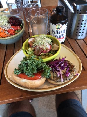 Coast’n reef burger at Holi Vegan Kitchen in North Miami Beach