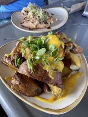 Loaded fries at Holi Vegan Kitchen in North Miami Beach