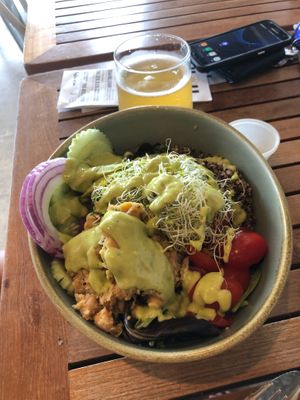 Great food, please support them. Quinoa Salad at Holi Vegan Kitchen in North Miami Beach