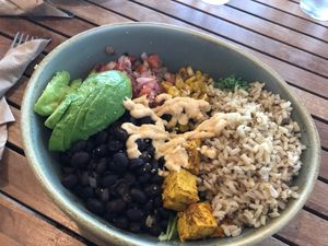 Warm Tex Mex Bowl at Holi Vegan Kitchen in North Miami Beach