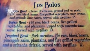 vegan rice bowl menu item at Ole Fire Grill  in Melbourne