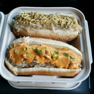 Jon Stewart.  One with cheese.  at Doggie Style - Food Trailer in Austin