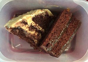 White Ambrogio and Sacher at Wani Vegan Bakery in Rome