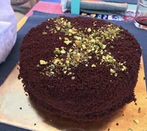 Chocolate and pistache. Gluten free.   at Wani Vegan Bakery in Rome