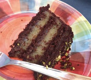 Chocolate And pistache. Gluten free    at Wani Vegan Bakery in Rome