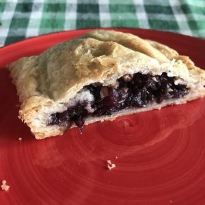 Sfogliatina walnuts & radicchio  at Wani Vegan Bakery in Rome