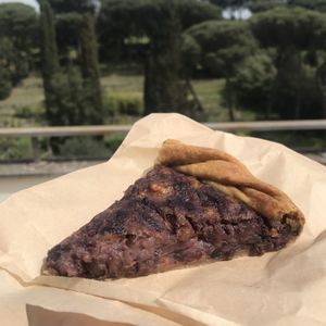 Quiche with radicchio and walnuts  at Wani Vegan Bakery in Rome