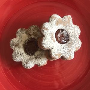 Biscuits with apricot jam   at Wani Vegan Bakery in Rome