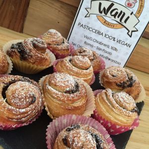 girelle di pasta brioche  at Wani Vegan Bakery in Rome