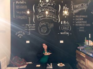 Inside at Wani Vegan Bakery in Rome