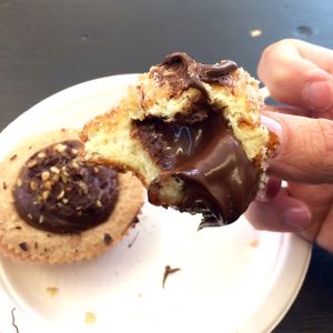 Nutella doughnut at Wani Vegan Bakery in Rome