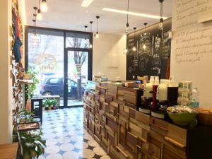 Inside  at Wani Vegan Bakery in Rome