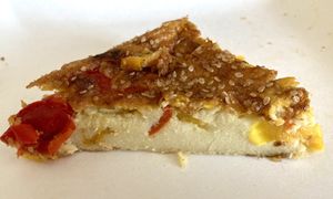 Chickpea and peppers pie  at Wani Vegan Bakery in Rome