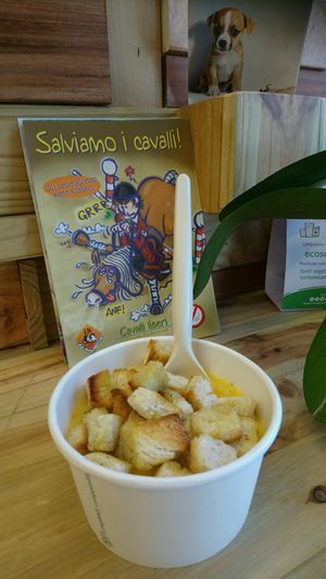 Delicious soup  at Wani Vegan Bakery in Rome