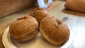 Bombe with homemade nutella at Wani Vegan Bakery in Rome