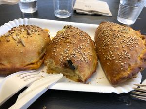 Panzerotti at Wani Vegan Bakery in Rome