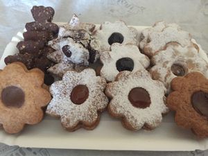 a delicious tray of cookies at Wani Vegan Bakery in Rome